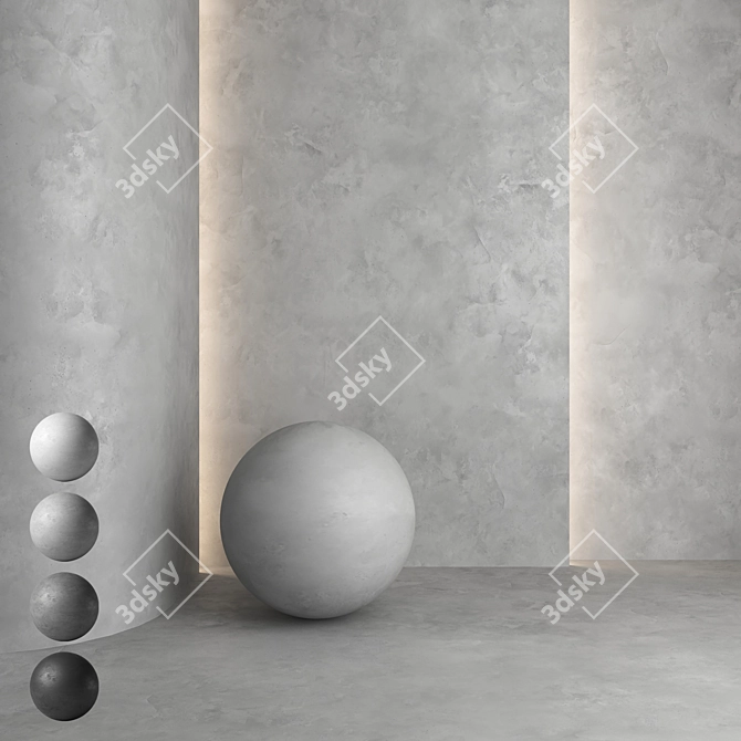 High-Quality Decorative Concrete Materials 3D model image 1