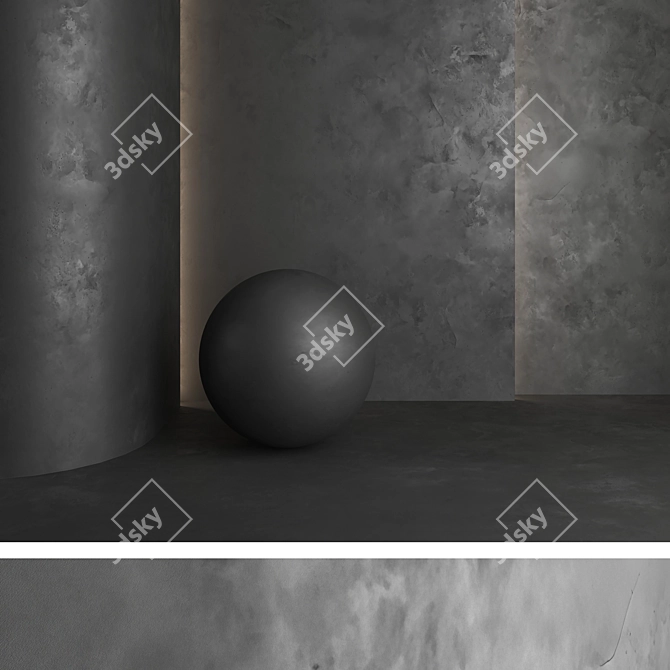 High-Quality Decorative Concrete Materials 3D model image 5