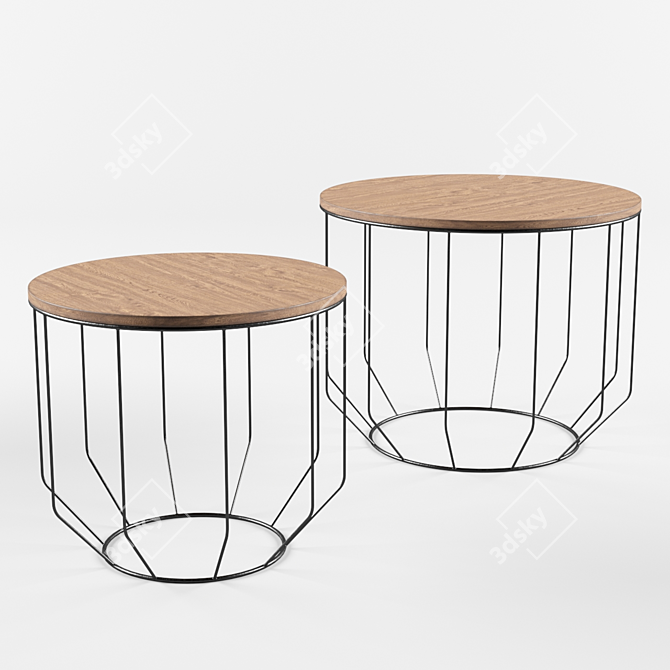 Haiti Coffee Table Set: Modern, Stylish 3D model image 1