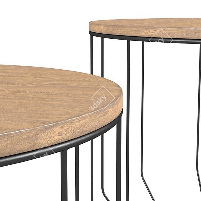 Haiti Coffee Table Set: Modern, Stylish 3D model image 5