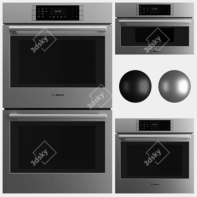 Bosch 800 Series Ovens 3D model image 6