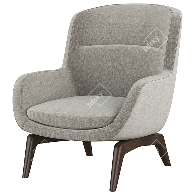 Luxury Minotti Belt Armchair: Elegant Style for your Home 3D model image 2