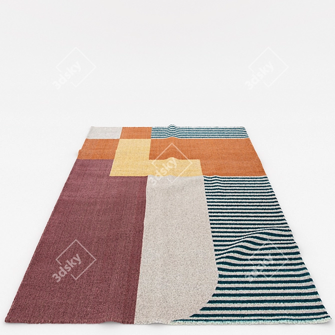 Versatile Set of 6 Rugs with Multiple Textures 3D model image 6