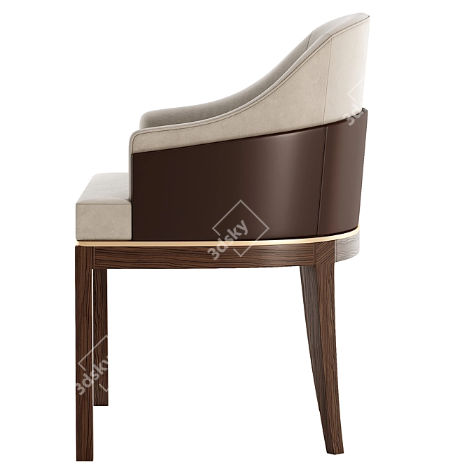  Sleek Wolf Dining Chair 3D model image 2