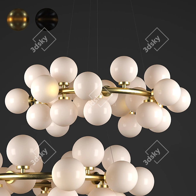 Modern LED Hanging Pendant with Magic Bean Design 3D model image 1