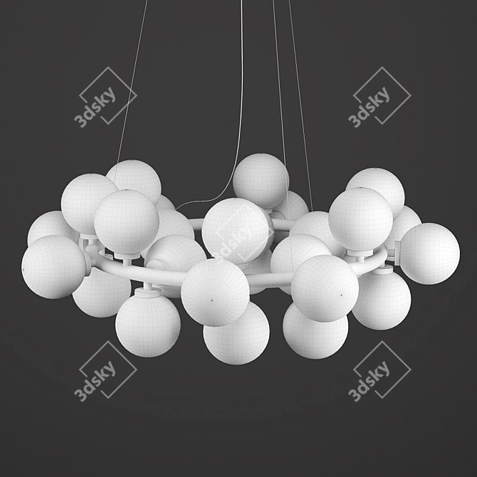 Modern LED Hanging Pendant with Magic Bean Design 3D model image 4