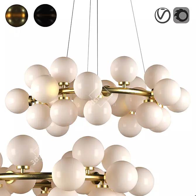 Modern LED Hanging Pendant with Magic Bean Design 3D model image 6