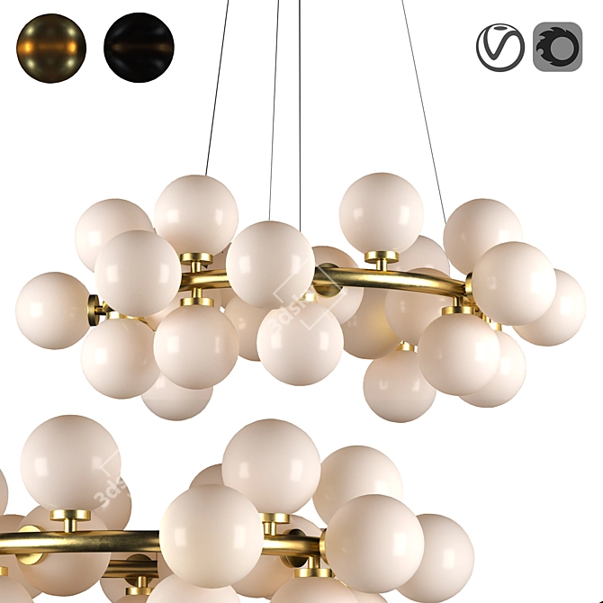 Modern LED Hanging Pendant with Magic Bean Design 3D model image 7