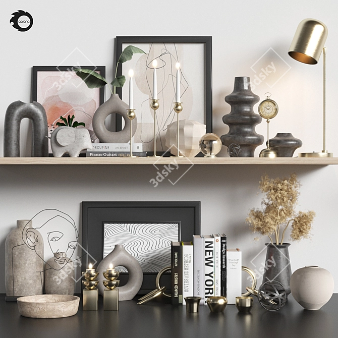 Elegant Decoration Set 3D model image 5