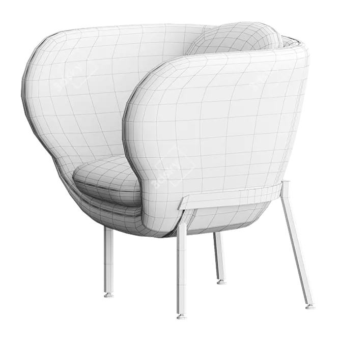 Sleek ARMADA Armchair: 2017 Design 3D model image 5