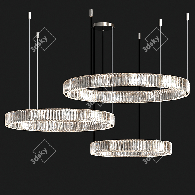 Elegant Bertolda 3Rings Set 3D model image 2