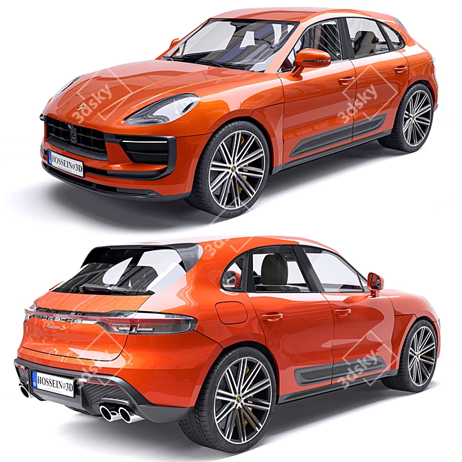Luxury Detailed Porsche Macan S 3D model image 2