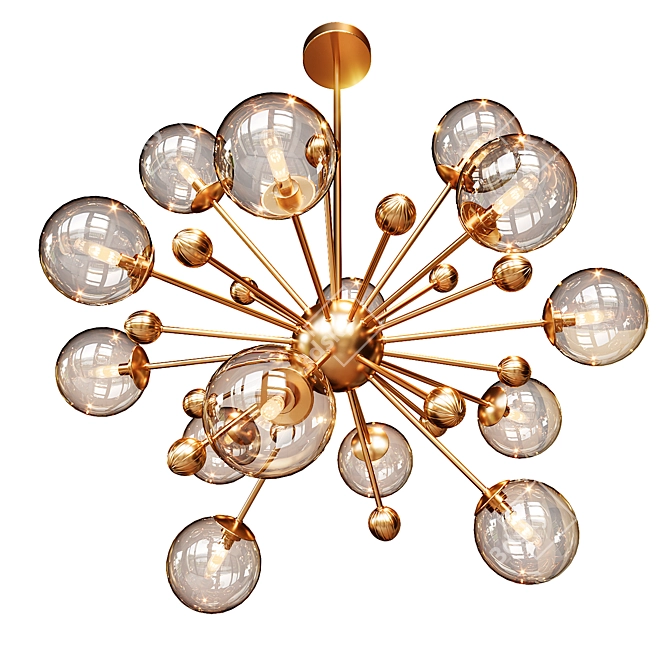 Stunning Nebula LED Chandelier 3D model image 1