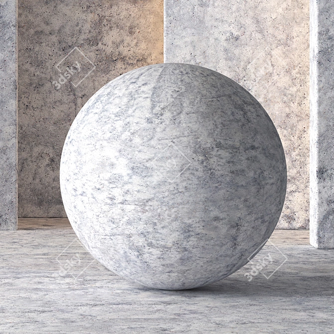 Seamless Patina Concrete Plaster 3D model image 5