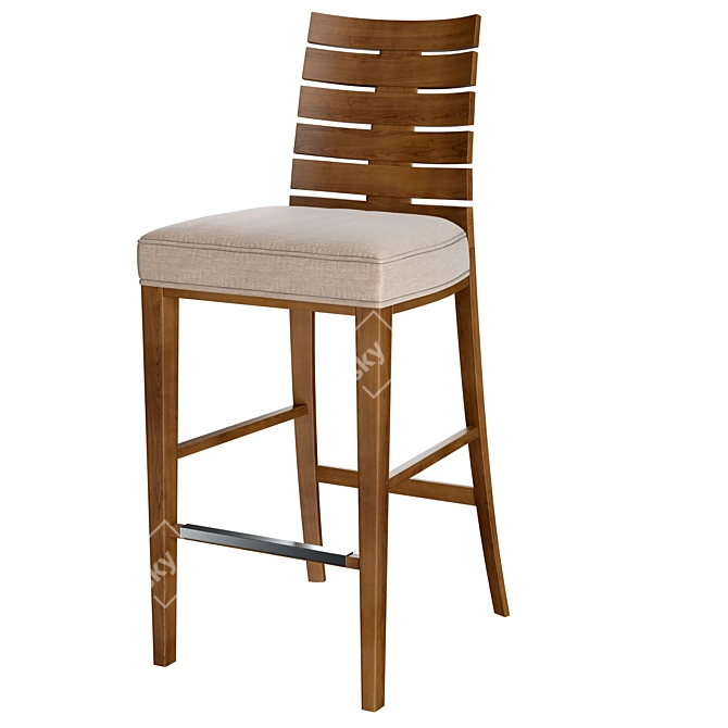 Rustic Elegance: Costantini Pietro Charm Stool 3D model image 1