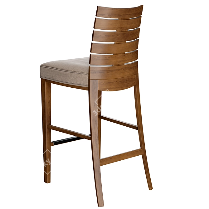 Rustic Elegance: Costantini Pietro Charm Stool 3D model image 2