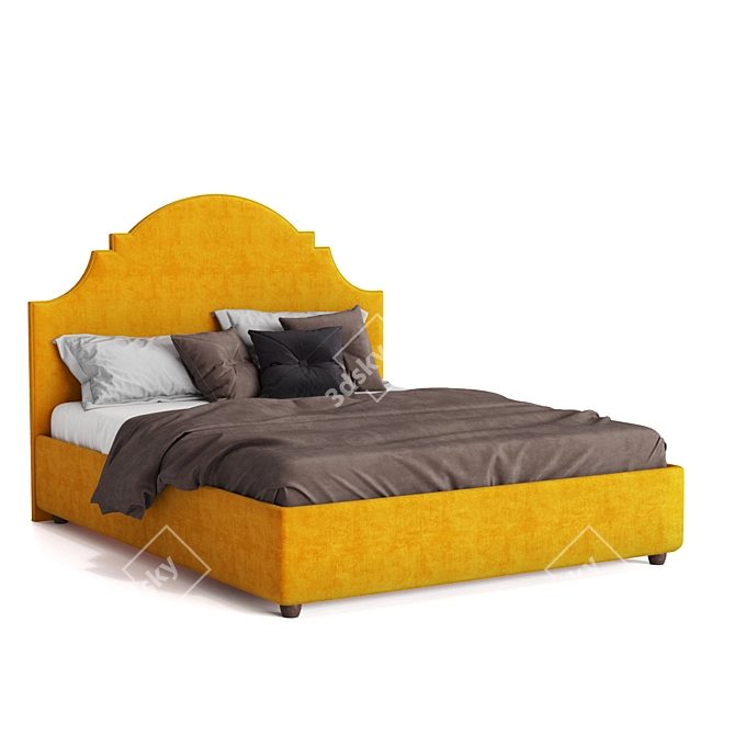 Sleek SL-09 Bed by Sofas&Decor 3D model image 1
