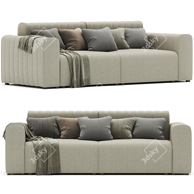 Riff Sofa: Modern Scandinavian Design 3D model image 1