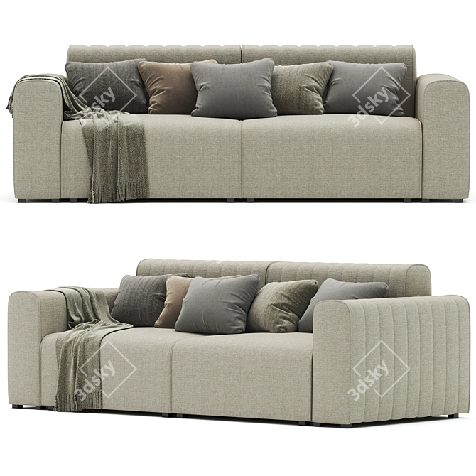 Riff Sofa: Modern Scandinavian Design 3D model image 2