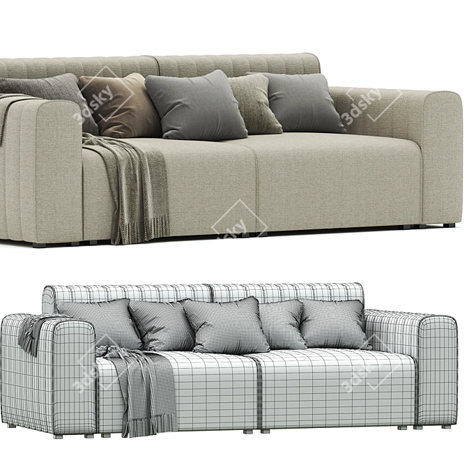 Riff Sofa: Modern Scandinavian Design 3D model image 3