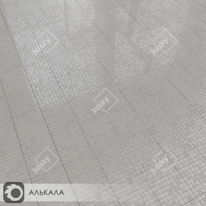 Ceramic Fiesta: Alcala Glossy Wall Tiles 3D model image 5