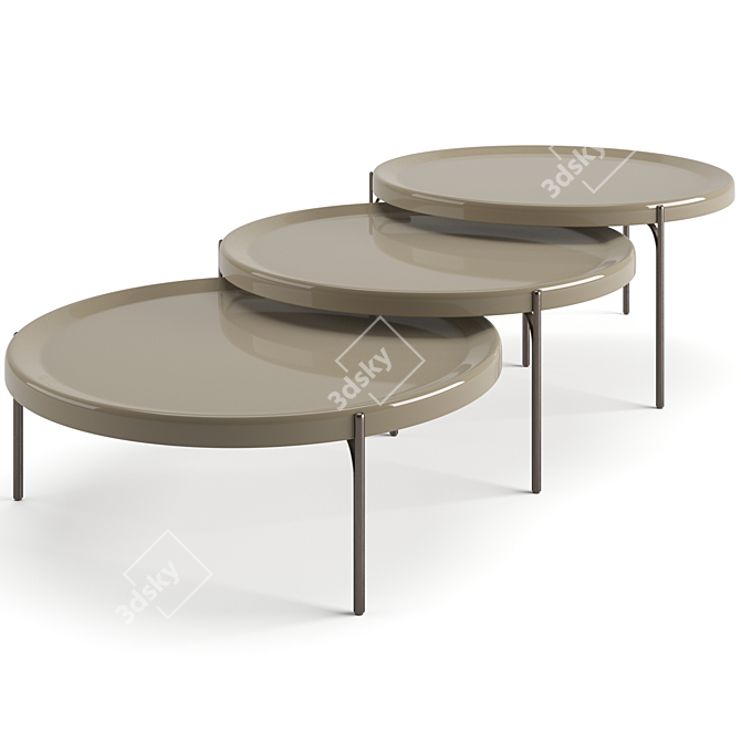 Fendi Casa Palmer Coffee Tables Set 3D model image 6