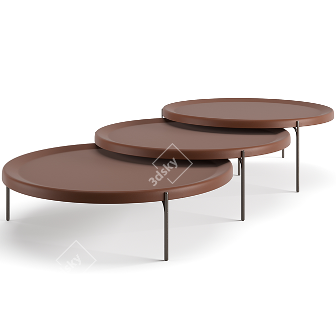 Fendi Casa Palmer Coffee Tables Set 3D model image 7