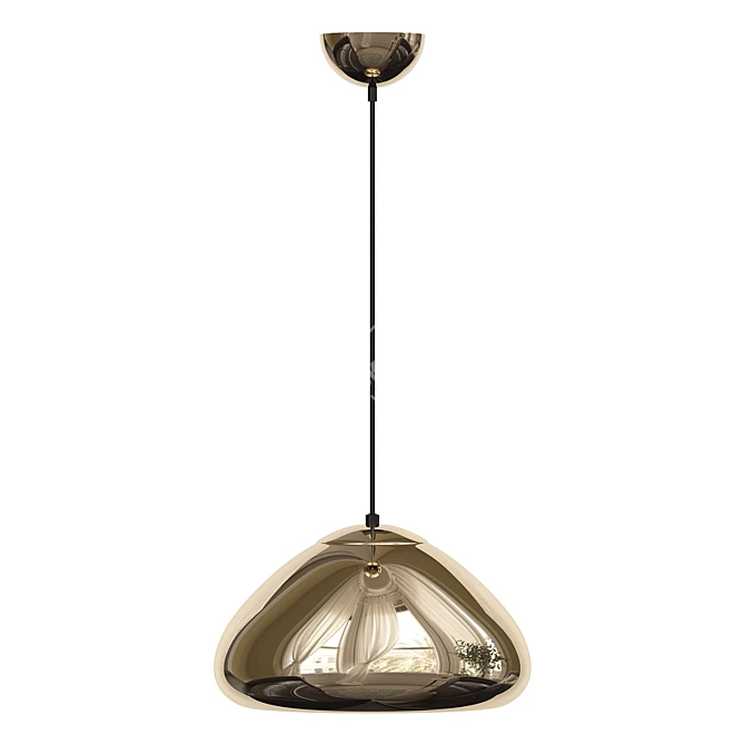 Boho Glam Gold Pendant Light 3D model image 1