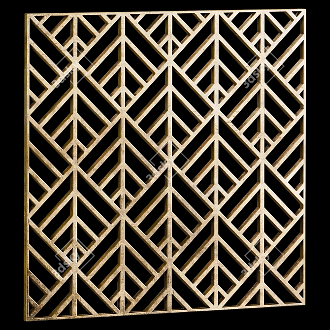 Square Decor Panels Set: Elegant and Versatile 3D model image 3