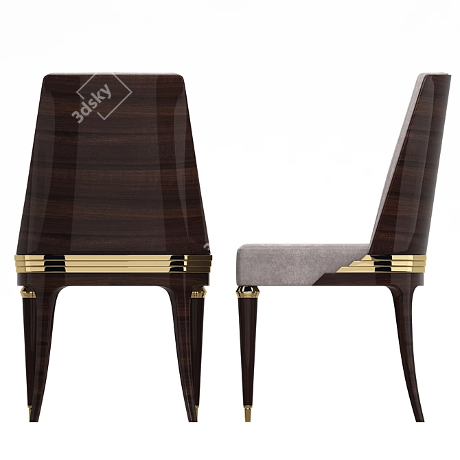 Elegant Vistore Dining Chair 3D model image 3