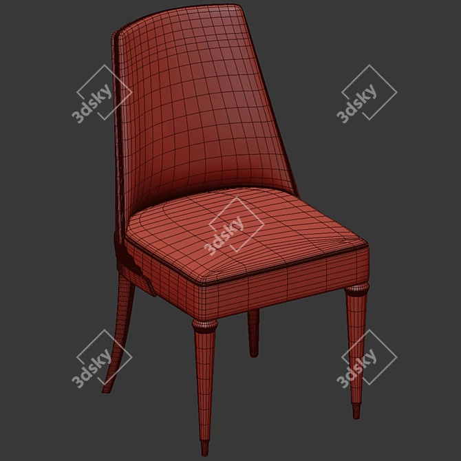 Elegant Vistore Dining Chair 3D model image 6