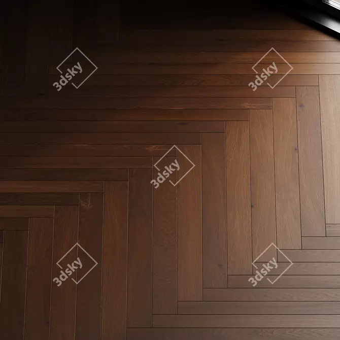 Premium Oak Parquet Board - 11 (Wood Floor Set) 3D model image 2