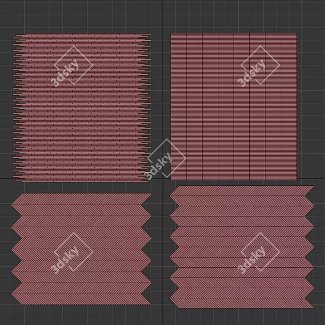 Premium Oak Parquet Board - 11 (Wood Floor Set) 3D model image 5