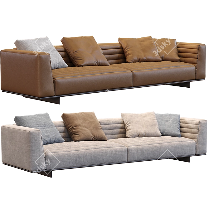 Luxury Modern Roger Sofa by Minotti 3D model image 4