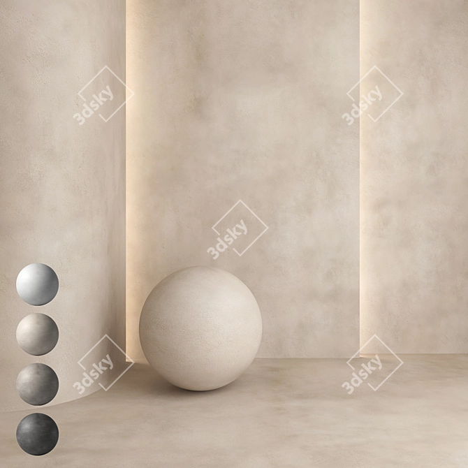 Title: Premium Decorative Plaster Kit 3D model image 1