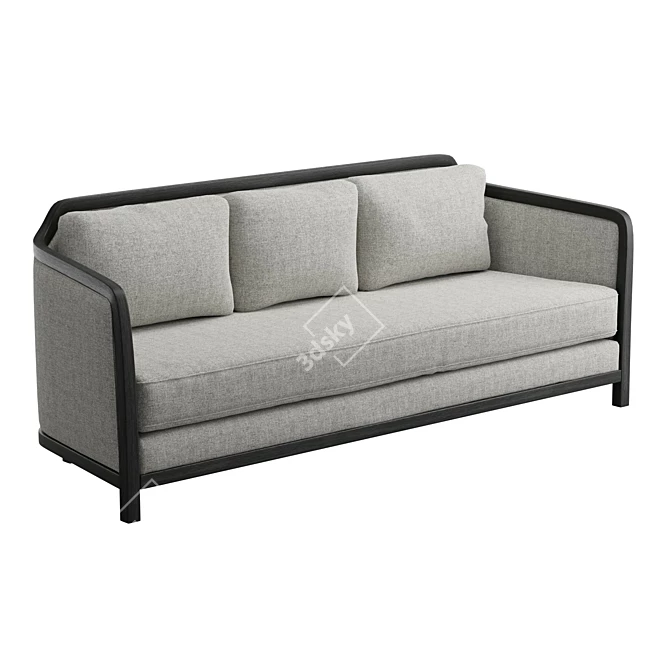 Vintage-inspired Cora Sofa: Elevated Charm for Your Favorite Spot 3D model image 1