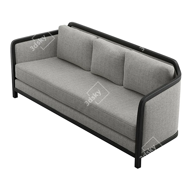 Vintage-inspired Cora Sofa: Elevated Charm for Your Favorite Spot 3D model image 5