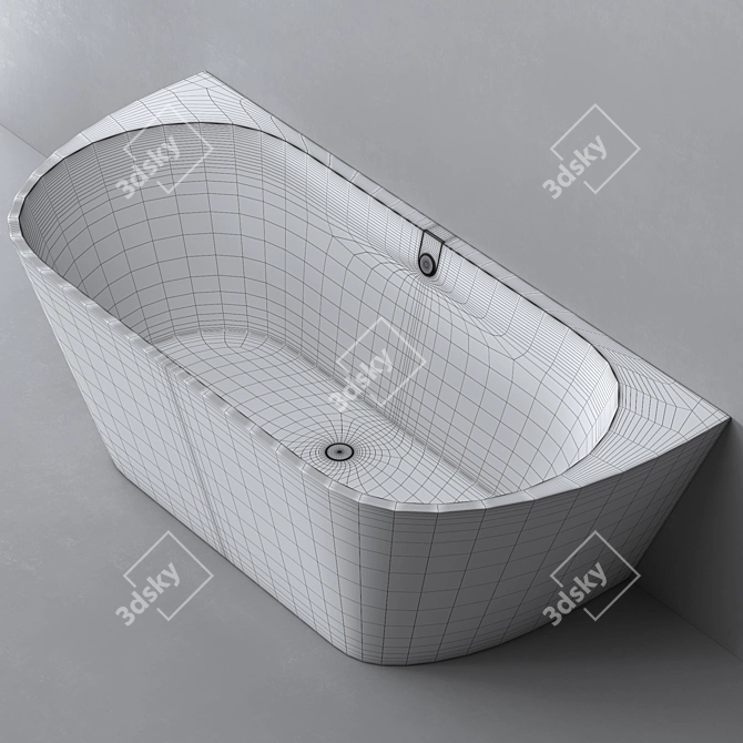 Luxurious Villeroy&Boch Oberon Bath 3D model image 4