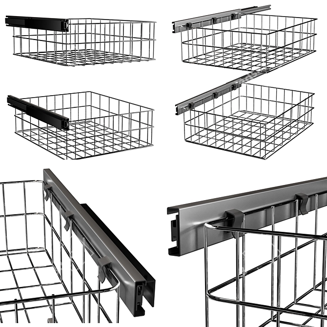 Efficient Kitchen Cabinet Organizer 3D model image 3