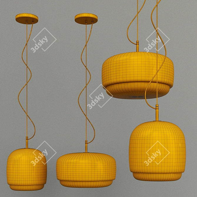 Jube 2 Pendant: Sleek Metal and Glass Pendant Lighting 3D model image 3