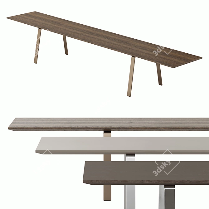 Sleek Katana Side Console: Elegant Design & Versatile Sizes 3D model image 1