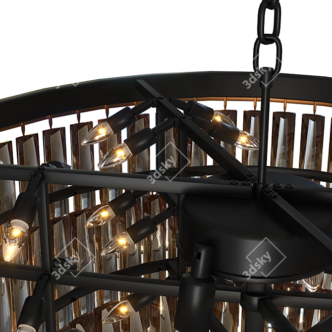 Elegant Crystal Pendant Lamp 3D model image 6