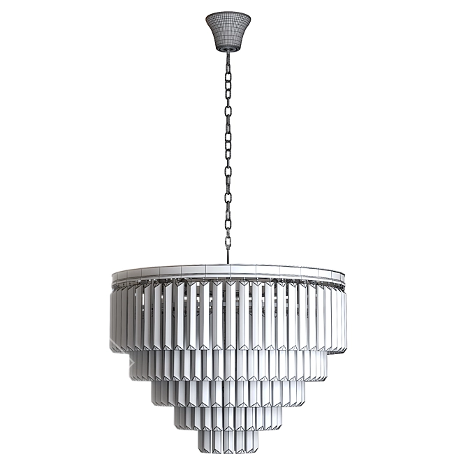 Elegant Crystal Pendant Lamp 3D model image 8