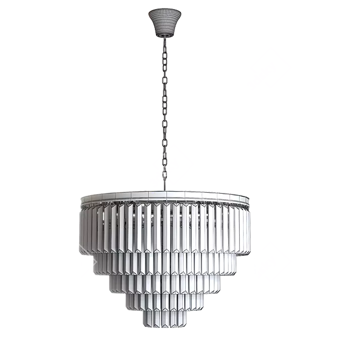 Elegant Crystal Pendant Lamp 3D model image 9