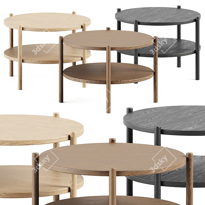 Scandinavian Style Acorn Coffee Table 3D model image 1