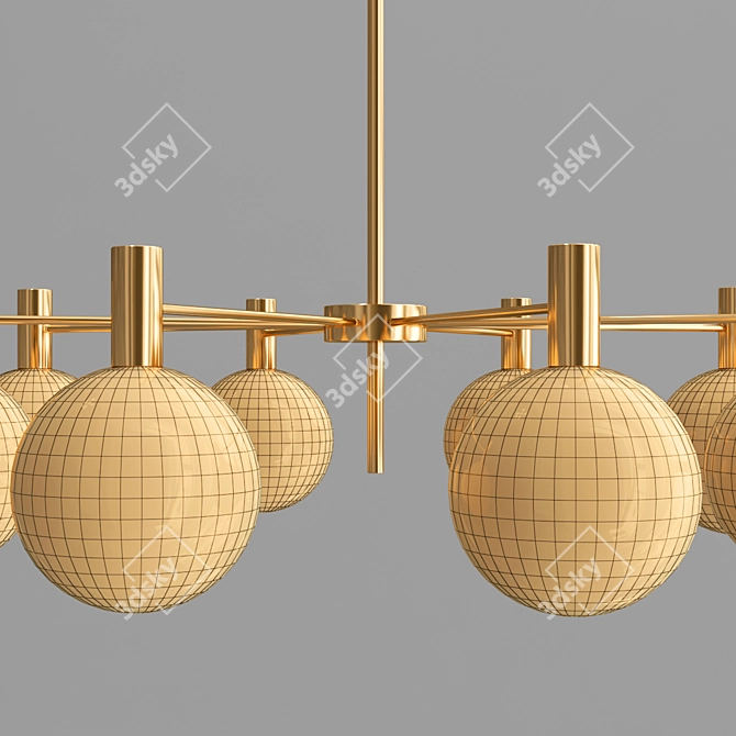 Adjustable G9 Chandelier: Modern Lighting Solution 3D model image 2