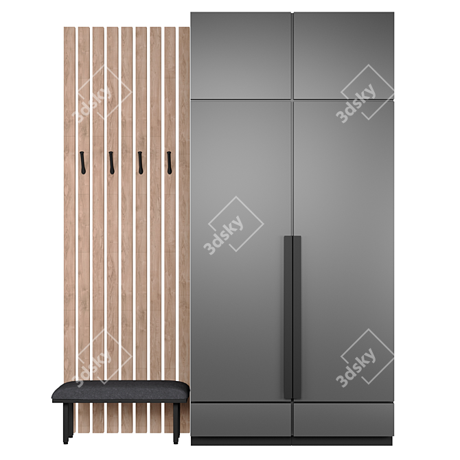 Modern Hallway Cabinet 3D model image 1