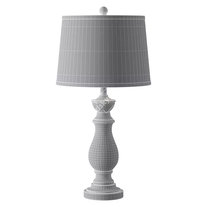 Elegant Bronze Wynter Table Lamp 3D model image 3