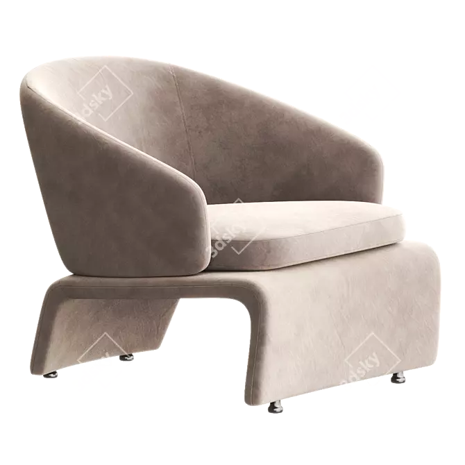 Luxurious HALLEY Armchair by Minotti 3D model image 1