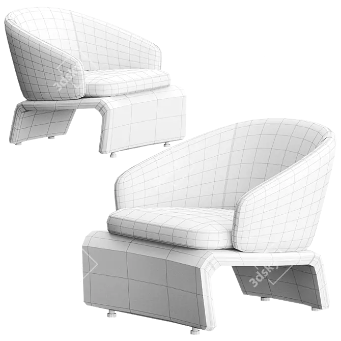 Luxurious HALLEY Armchair by Minotti 3D model image 5